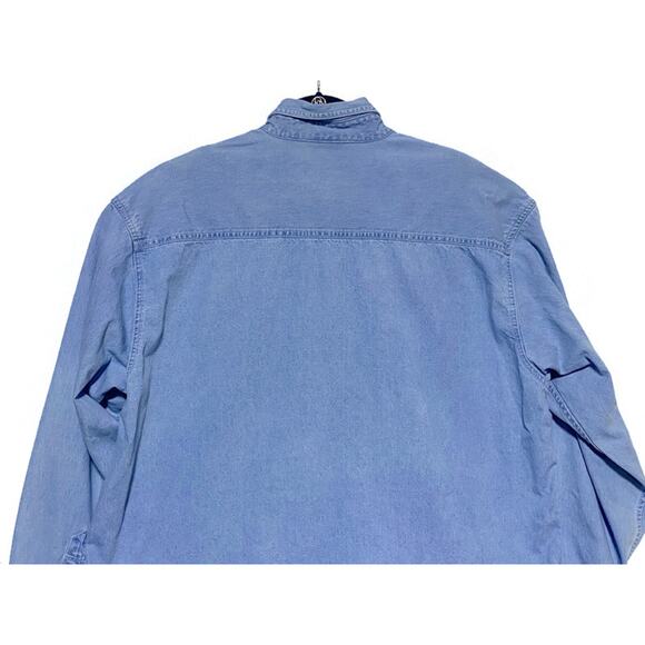 NASCAR Winston Cup Champion 1997 Button Up Shirt Mens Large Denim Long Sleeve - Picture 7 of 8